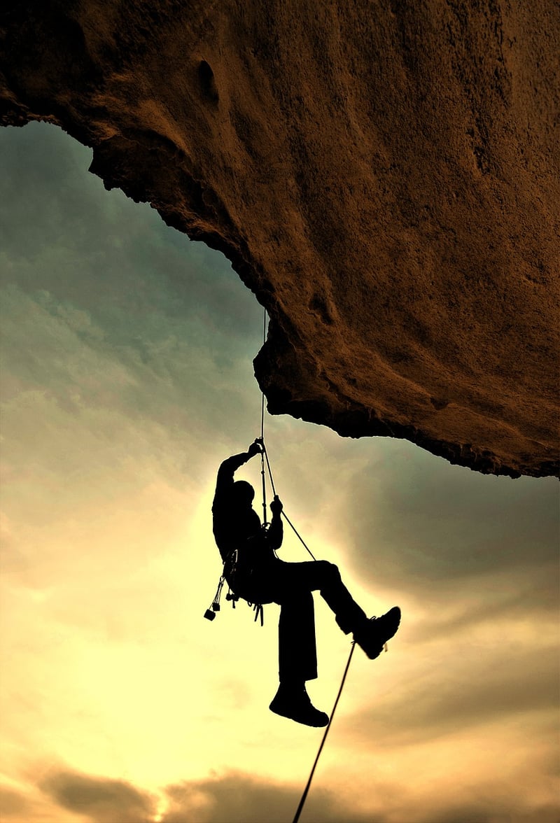 Climber on a Rock Face